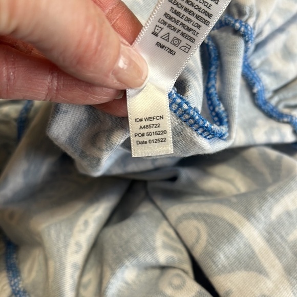 Koolaburra UGG Jersey Tiered Lounge Dress Azure Geo Maxi Sz M - Picture 12 of 12